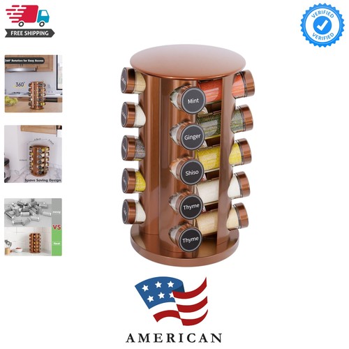 Revolving spice rack set with - revolving,