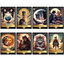 Vintage tarot cat retro fridge