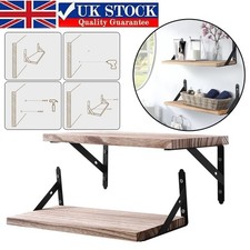 4Piece Rustic Shelves Floating Shelves Wall Mounted Storage Wooden Display Shelf