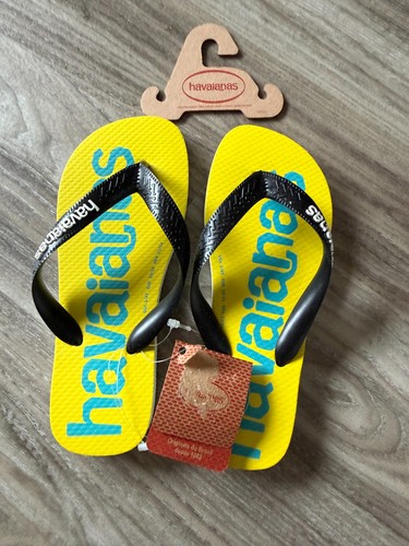 Kids yellow black havaianas - yellow,