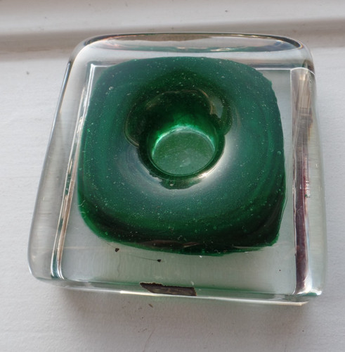 Vintage langham glass candle - glass,