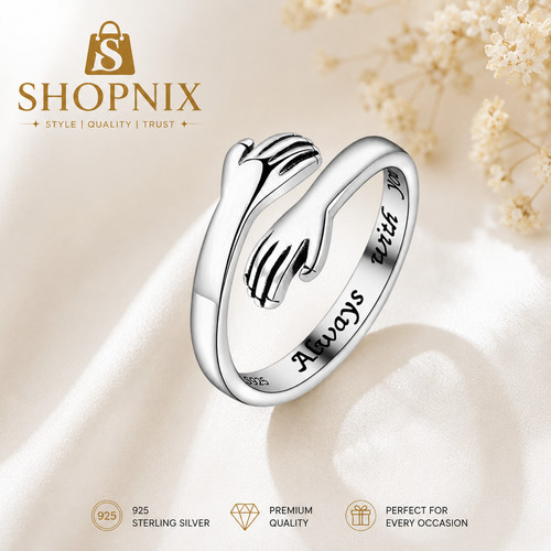 925 sterling silver - hug, love