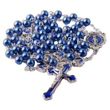 Blue Catholic Rosary Beads -