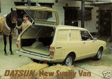 Datsun Sunny 1200 Van 1980-1981 UK Market Single Sheet Sales Brochure Nissan