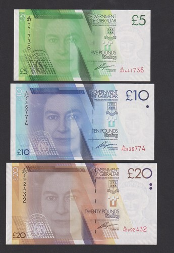 Unc gibraltar 10 20 - £5, £10