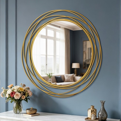 Large round antique gold - large,