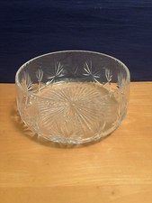 Cut-Glass Crystal Fruit/Salad Bowl Large Heavy-Cut
