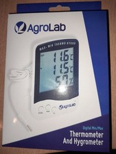 Large Digital Max Min Thermometer and Hygrometer- AgroLab