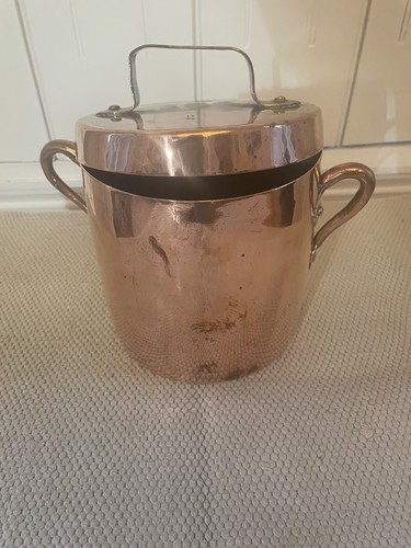 Antique copper cooking pot and - antique,
