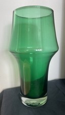 RIIHIMAKI RIIHIMAEN LASI OY 18 Cm GLASS VASE FINLAND TAMARA ALADIN