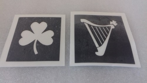 Harp shamrock stencils for - &,
