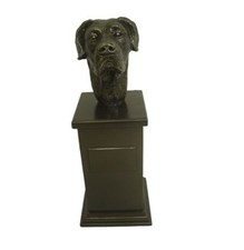 Boxer dog bronze treat jar - bronze,