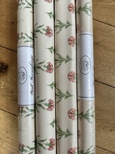 2-3 rolls Genuine vintage Laura Ashley wallpaper chrysanthemum  flowers on cream
