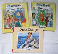 3 ORIGINAL 1980's/90's LETTERLAND CHARACTERS BOOKS - QUARRELSOME QUEEN'S QUIZ