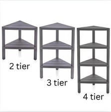 Corner Shelf Triangle Space-Saving Freestanding Shelving Unit Storage Shelves