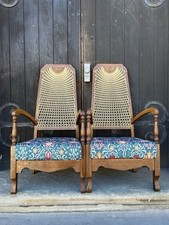 Pair of restored vintage cane chairs