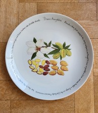 RICHARD BRAMBLE JERSEY POTTERY ALMONDS LARGE PLATE / DISH PORCELAIN DE LIMOGES