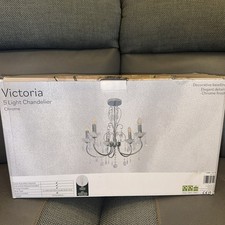 5 Arm Clear Crystal Chandelier