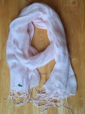 Lacoste light pink linen scarf