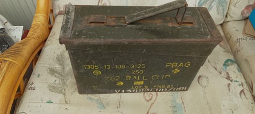 Vintage military ammo box - military,