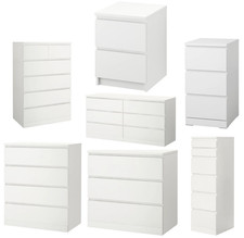 IKEA MALM Chest of Drawers 2 3 4 6 Bedsides Drawer Bedroom Storage Unit Modern