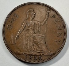1950 ONE PENNY 1d KGVI COIN