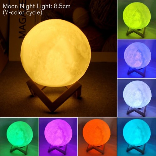 Led moon galaxy night light - led,