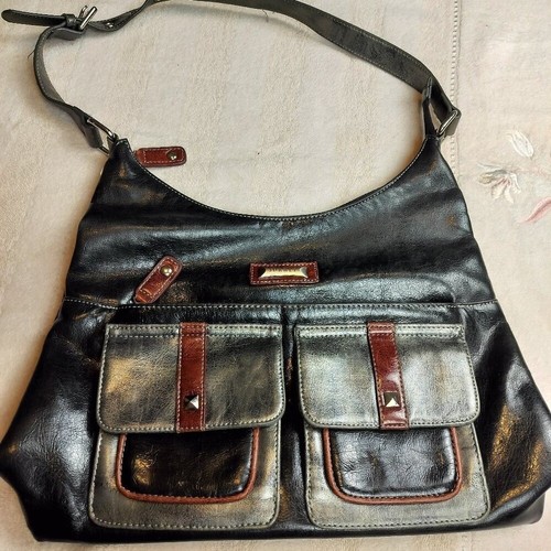 Joanel black leather hobo - leather,