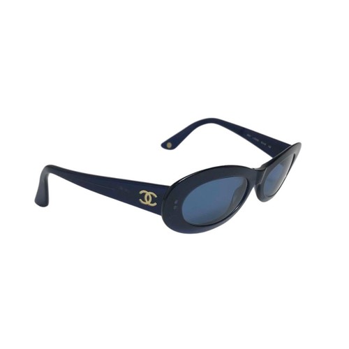 Chanel gold logo navy - chanel, blue