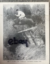 HORSE JUMP CROSS COUNTRY OLYMPIC GAMES 1952 OF RIDER MR A.E.HILL ON. " STELLA "