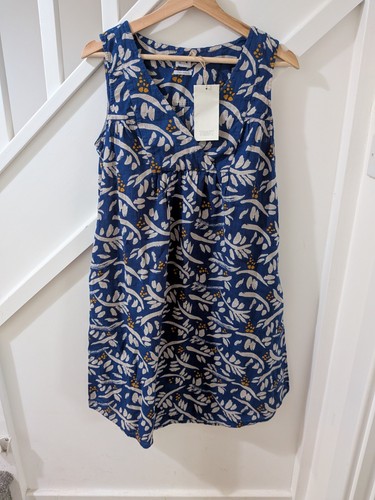 Toast blue cotton nightdress - blue,