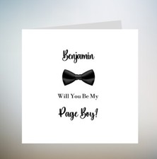 Page boy card cute - cute, wedding