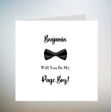 Page Boy Card, Cute Wedding