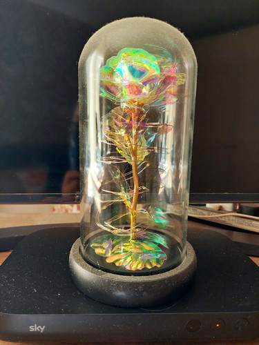 Artificial multicoloured rose - multicoloured,