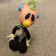 VINTAGE ERTL 1994 Jibba Jabba Jibber Jabber Crazy 90s Toy Doll Plush Green Hair