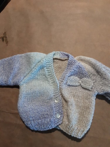 Hand knitted matinee - hand,