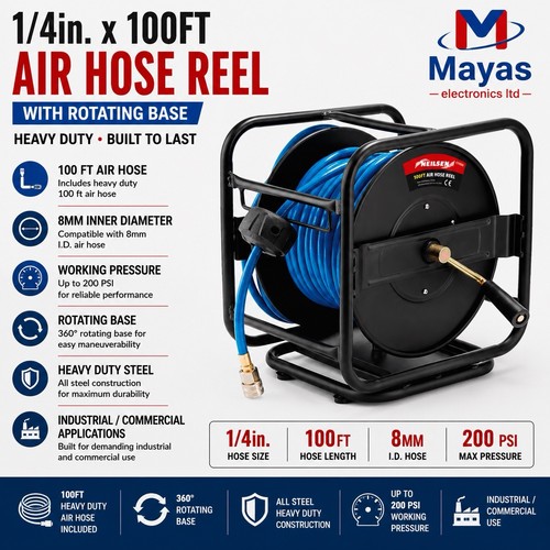 Heavy duty hose reel 8mm - hose,