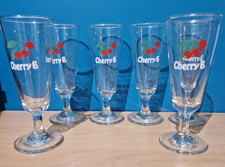 Set of 6 Cherry B  glasses ~
