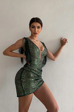 Green Luxe Vip Tassel Fringe