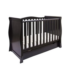Willow black sleigh cot - black,