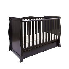 Baby Willow Black Sleigh Cot /