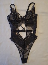 Honey Birdette Tessa Black Bodysuit Size 32E.  RRP £140.00.