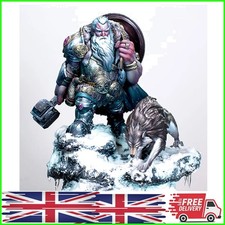 90mm Halsten and the Wolf, Resin Model figure, GK, Fantasy theme, Unassembled...