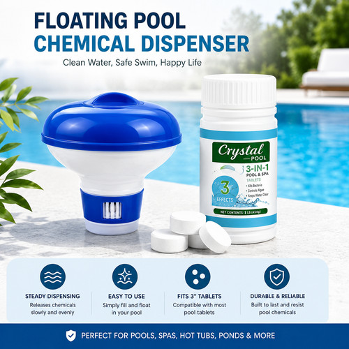 100 chlorine tablets floating - 100,