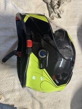 Viper R3Design Bluetooth Motorcycle Helmet – Black & Green – XS Size