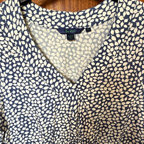 Boden blue white leaf print - blue,