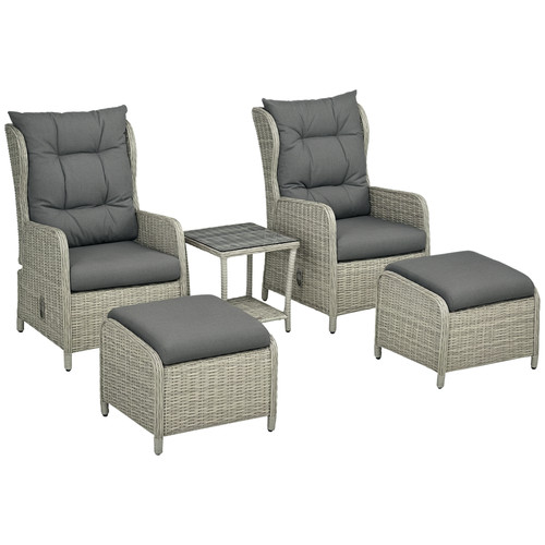Outsunny recliner rattan - outsunny,