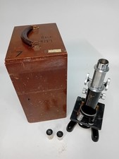 Vintage Beck London Model No.47 Microscope On Wooden Carry Case  BRR