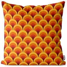Vintage Sun Pattern Retro Kitchen Cushion Cover 60s Vintage Wallpaper Geometric Re