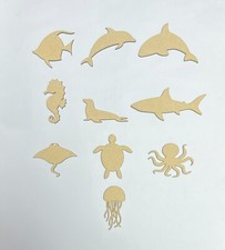 Wooden MDF Sea Creature Shapes